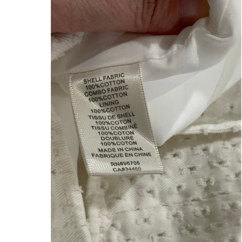 Rebecca Taylor Punched Denim White Mini Skirt Size Small Pockets - Picture 6 of 6